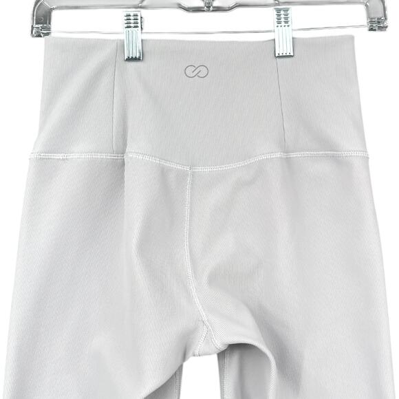 Calia Light Grey High Waisted Ribbed Athletic Performance Womens Leggings Small - Picture 3 of 9